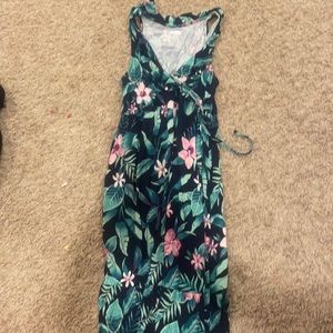 MIDI tropical maternity dress